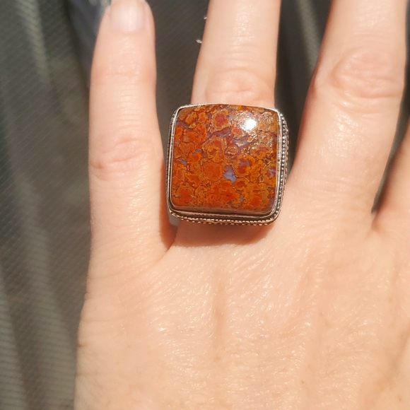 New Seam Agate 925 Silver Ring. - Picture 6 of 16